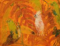 Large Hunt Slonem Painting, Parrots, 42W - Sold for $10,240 on 10-26-2024 (Lot 148).jpg